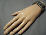 Amazing Vintage Navajo Sterling Silver Native American Kokpelli Bracelet Cuff-Nativo Arts