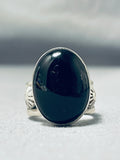 Authentic Ben Begaye Exquisite Native American Navajo Black Onyx Sterling Silver Ring-Nativo Arts