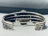 The Most Unique Vintage Native American Navajo Abalone Brownbear Sterling Silver Bracelet-Nativo Arts