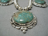 Native American Important Sammy Whitegoat Royston Turquoise Sterling Silver Necklace-Nativo Arts