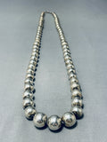 Hand Tooled Vintage Native American Navajo Sterling Silver Necklace Old-Nativo Arts