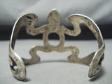 Intricate Toad Early Vintage Native American Navajo Sterling Silver Bracelet-Nativo Arts