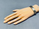 Fantastic Vintage Native American Navajo Sterling Silver Solid Heavy Bracelet-Nativo Arts