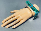 The Best Vintage Native American Navajo Malachite Turquoise Sterling Silver Bracelet-Nativo Arts