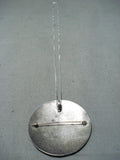 Rare Hopicrafts Vintage Hopi Native American Sterling Silver Necklace Pin-Nativo Arts