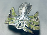 Octopus Turquoise Vintage Southwest Sterling Silver Bracelet-Nativo Arts
