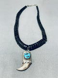 Authentic Vintage Native American Navajo Turquoise Sterling Silver Necklace-Nativo Arts