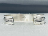 Breathtaking Vintage Native American Zuni Turquoise Sterling Silver Bracelet Signed-Nativo Arts