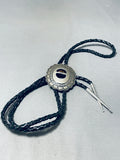 Incredible Vintage Native American Navajo Sterling Silver Concho Bolo-Nativo Arts