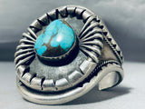 Extremely Rare 'Last Chance' Turquoise Vintage Native American Navajo Sterling Silver Bracelet-Nativo Arts