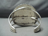 Huge Vintage Native American Navajo Teardrop Turquoise Sterling Silver Bracelet Cuff-Nativo Arts
