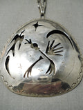 Huge Heavy!! Vintage Native American Navajo Sterling Silver Overlay Necklace Old-Nativo Arts