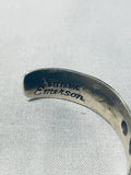 Fantastic Native American Navajo Signed Sterling Silver Emerson Bill Bracelet-Nativo Arts