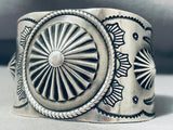 One Of The Best Vintage Native American Navajo Sterling Silver Concho Bracelet-Nativo Arts