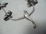 Heavy 100 Gram Vintage Native American Navajo Sterling Silver Animal Fetish Necklace Old-Nativo Arts