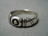 Incredible Vintage Native American Navajo 14k Gold John Begay Sterling Silver Ring-Nativo Arts