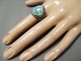 Quality Vintage Native American Navajo Sunny Reeves Sterling Silver Royston Turquoise Ring-Nativo Arts