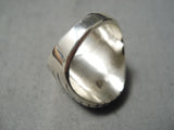 Huge Heavy Native American Navajo Sterling Silver Tigers Eye Ring-Nativo Arts