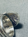Native American One Of The Most Unique Ben Begaye (d.) Turquoise Sterling Silver Ring-Nativo Arts