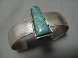Vintage Native American Hopi Bracelet- Spiderweb Turquoise Sterling Silver Cuff Old-Nativo Arts