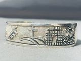 Sorrowful Mysteries Vintage Native American Navajo Sterling Silver Christian Bracelet-Nativo Arts
