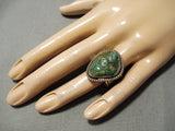 Important Vintage Native American Navajo David Tune Royston Turquoise Sterling Silver Ring-Nativo Arts