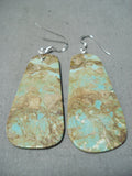 Native American Marvelous Santo Domingo Royston Turquoise Sterling Silver Earrings-Nativo Arts