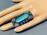 Jake Francosa San Felipe Royston Turquoise Sterling Silver Ring-Nativo Arts
