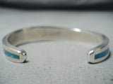 Fabulous Zuni Turquoise Sterling Silver Bracelet Native American-Nativo Arts