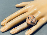 Important Ben Begaye (d) Vintage Native American Navajo Sterling Silver Turquoise Toad Ring-Nativo Arts