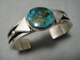 Important Native American Navajo Jeanette Dale Royston Turquoise Sterling Silver Bracelet-Nativo Arts