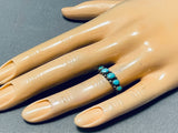 Sweet Vintage Native American Navajo Turquoise Sterling Silver Ring-Nativo Arts