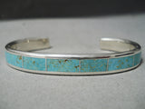 Exceptional Native American Zuni Royston Turquoise Sterling Silver Bracelet-Nativo Arts