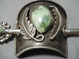 One Of Best Vintage Native American Navajo Orvil Jack Sterling Silver Hair Clip Barrette-Nativo Arts