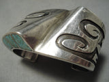 One Of Best Vintage Native American Navajo Turquoise Sterling Silver Bracelet Old-Nativo Arts