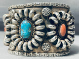 The Best Basket Vintage Native American Navajo Turquoise Sterling Silver Bracelet Cuff-Nativo Arts