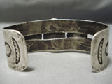 Opulent Vintage Native American Navajo Early Turquoise Sterling Silver Bracelet Old-Nativo Arts