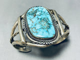 Native American One Of The Best Lone Mountain Turquoise Sterling Silver Bracelet-Nativo Arts