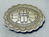 Detailed Vintage Native American Navajo Will Mariano Sterling Silver Buckle-Nativo Arts