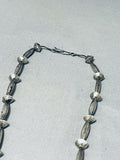 Completely Hand Tooled Vintage Native American Navajo Sterling Silver Torpedo Necklace-Nativo Arts
