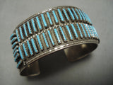 Stunning Vintage Native American Navajo Turquoise Sterling Silver Yazzie Bracelet-Nativo Arts
