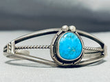 Marvelous Vintage Native American Navajo Morenci Turquoise Sterling Silver Bracelet-Nativo Arts