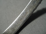 Very Rare Early Vintage Native American Zuni Harlan Coonsis Turquoise Sterling Silver Bracelet-Nativo Arts