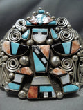 Opulent Ben Begaye Kachina Turquoise Sterling Silver Native American Navajo Bracelet Cuff-Nativo Arts