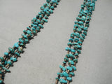 Magnificent Vintage Native American Navajo Turquoise Sterling Silver Necklace-Nativo Arts