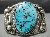 Important Vintage Native American Navajo Glen Adakai Turquoise Sterling Silver Bracelet-Nativo Arts