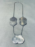 Very Rare Petrified Wood Vintage Native American Navajo Sterling Silver Necklace-Nativo Arts