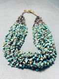 Important Rye Whitegoat Vintage Native American Navajo Turquoise Heishi Necklace-Nativo Arts