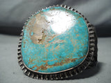One Of Biggest Best Vintage Native American Navajo Royston Turquoise Sterling Silver Bracelet-Nativo Arts