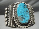 One Of The Best Vintage Native American Navajo Rick Martinez Turquoise Sterling Silver Bracelet-Nativo Arts